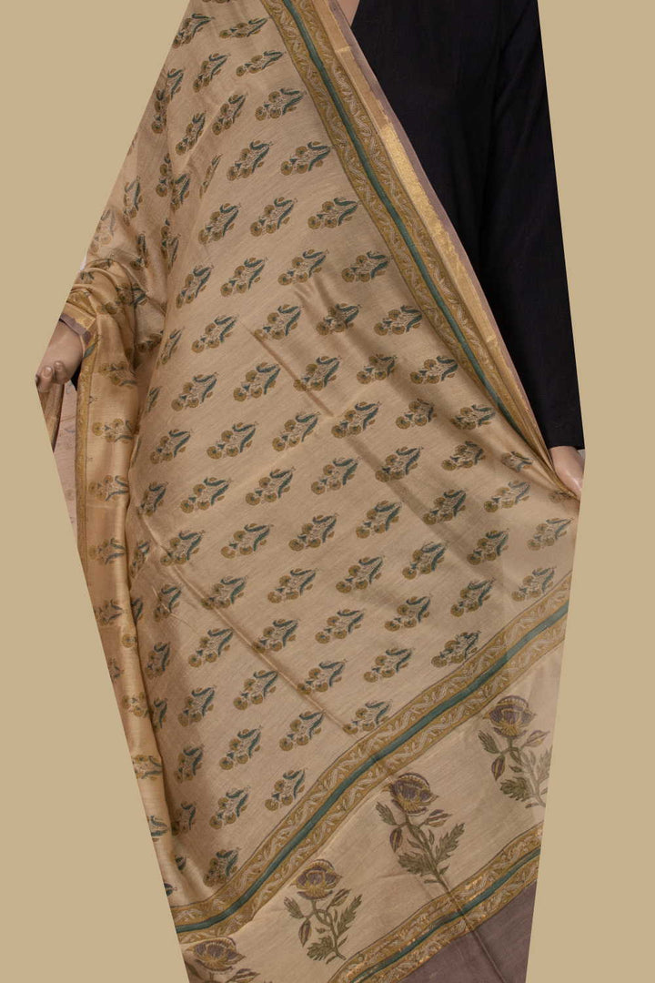 Chanderi silk Cotton Dupatta - Matkatus