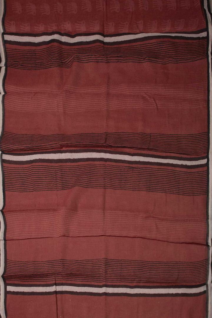 Block Printed Cotton Saree - Matkatus 