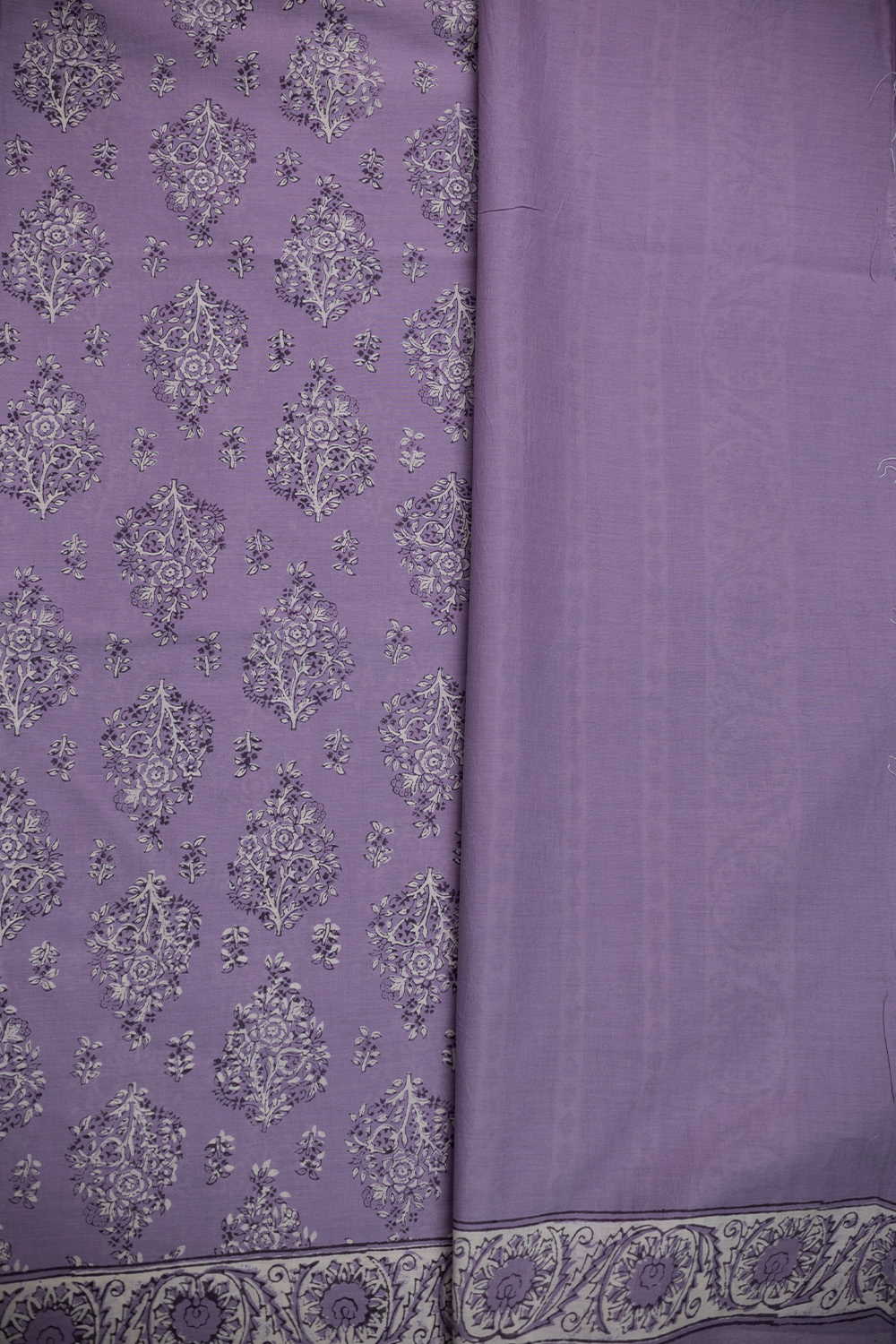 Block Printed Cotton Saree - Matkatus 