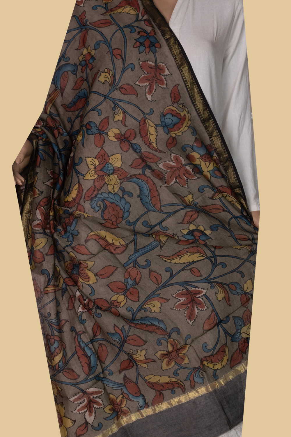 Hand Painted Dupatta - Matkatus 