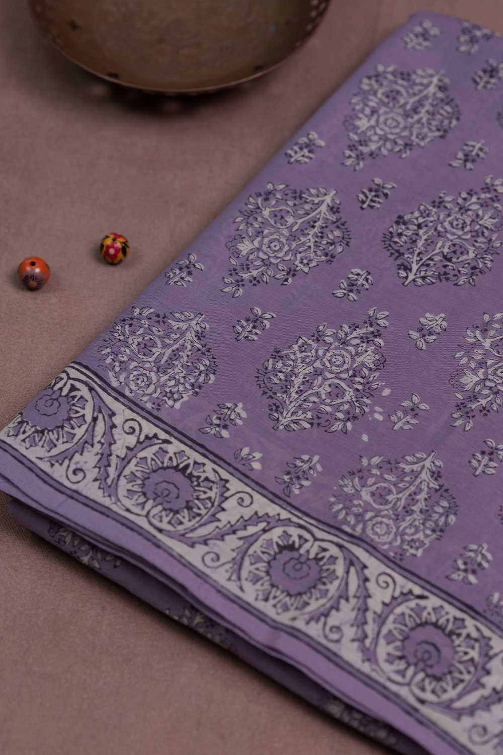 Block Printed Cotton Saree - Matkatus 