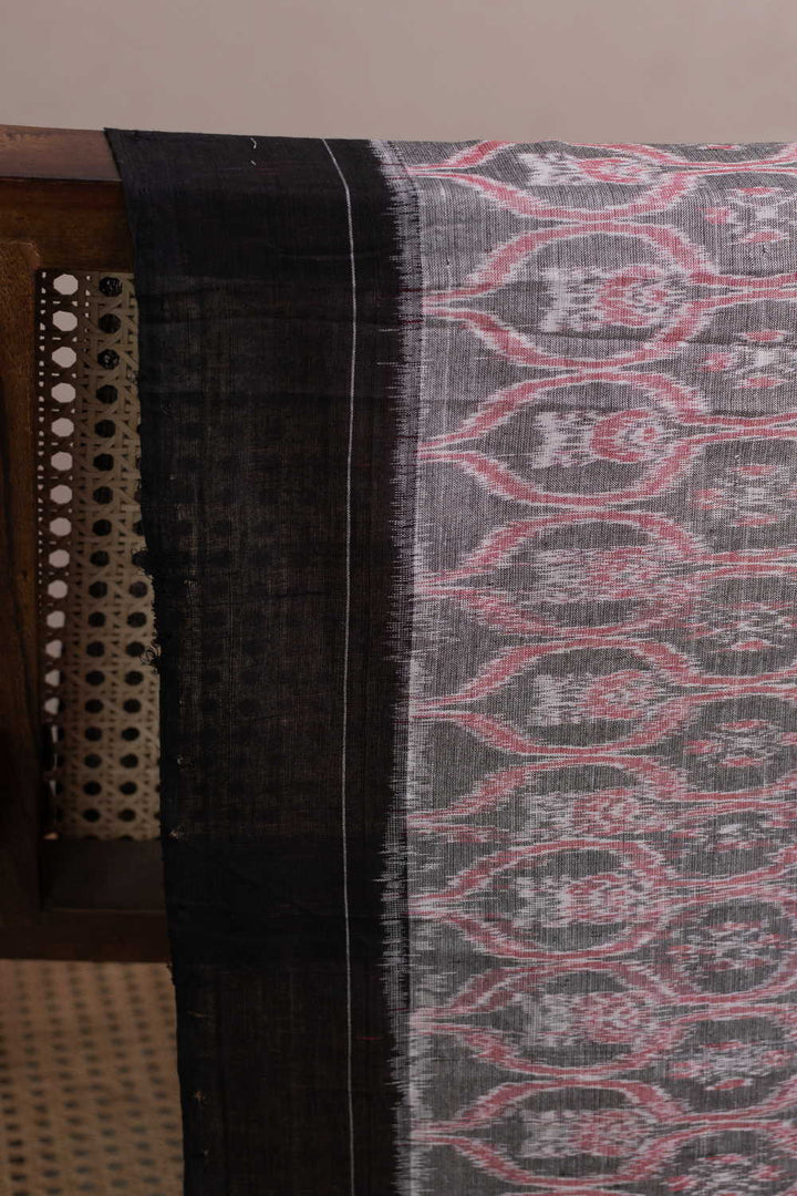 Grey Orissa Ikat Cotton Fabric