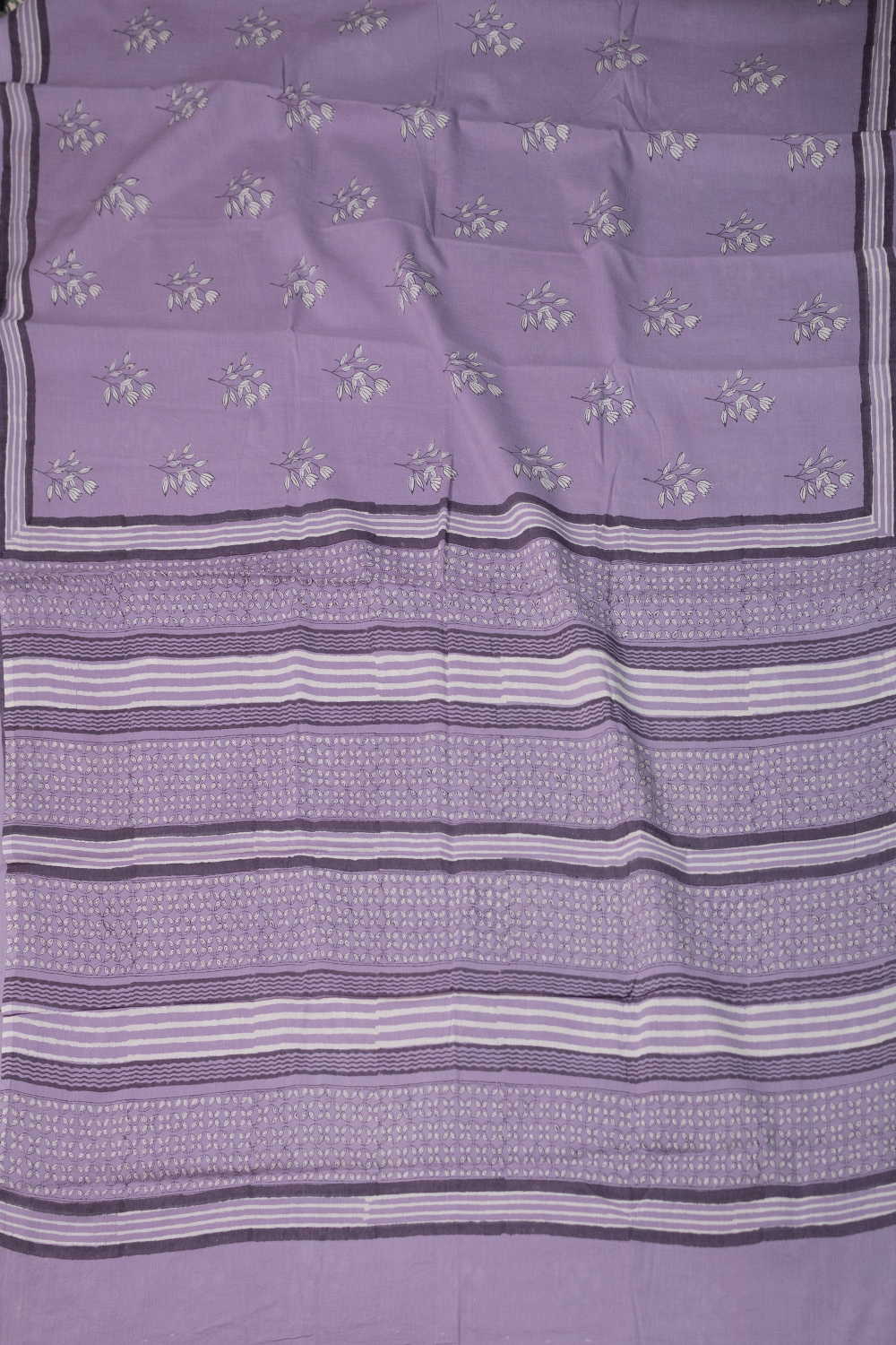 Block Printed Cotton Saree - Matkatus 
