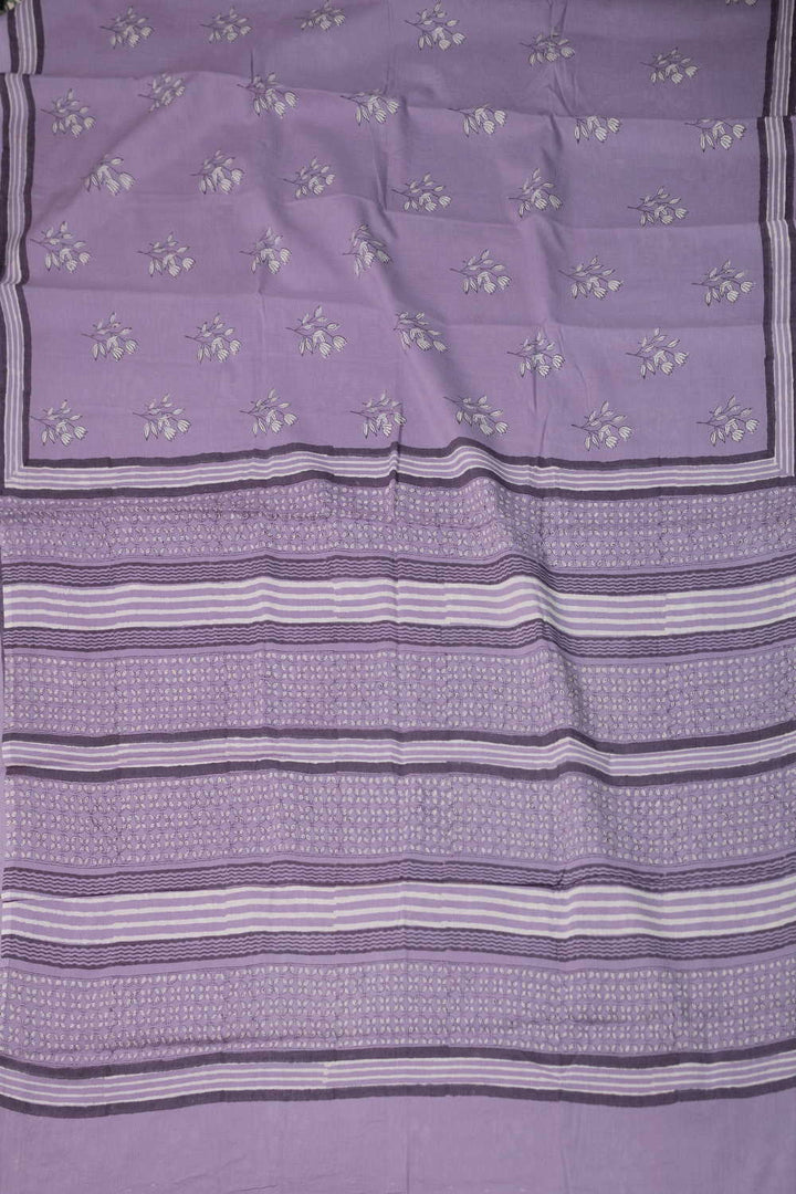 Block Printed Cotton Saree - Matkatus 