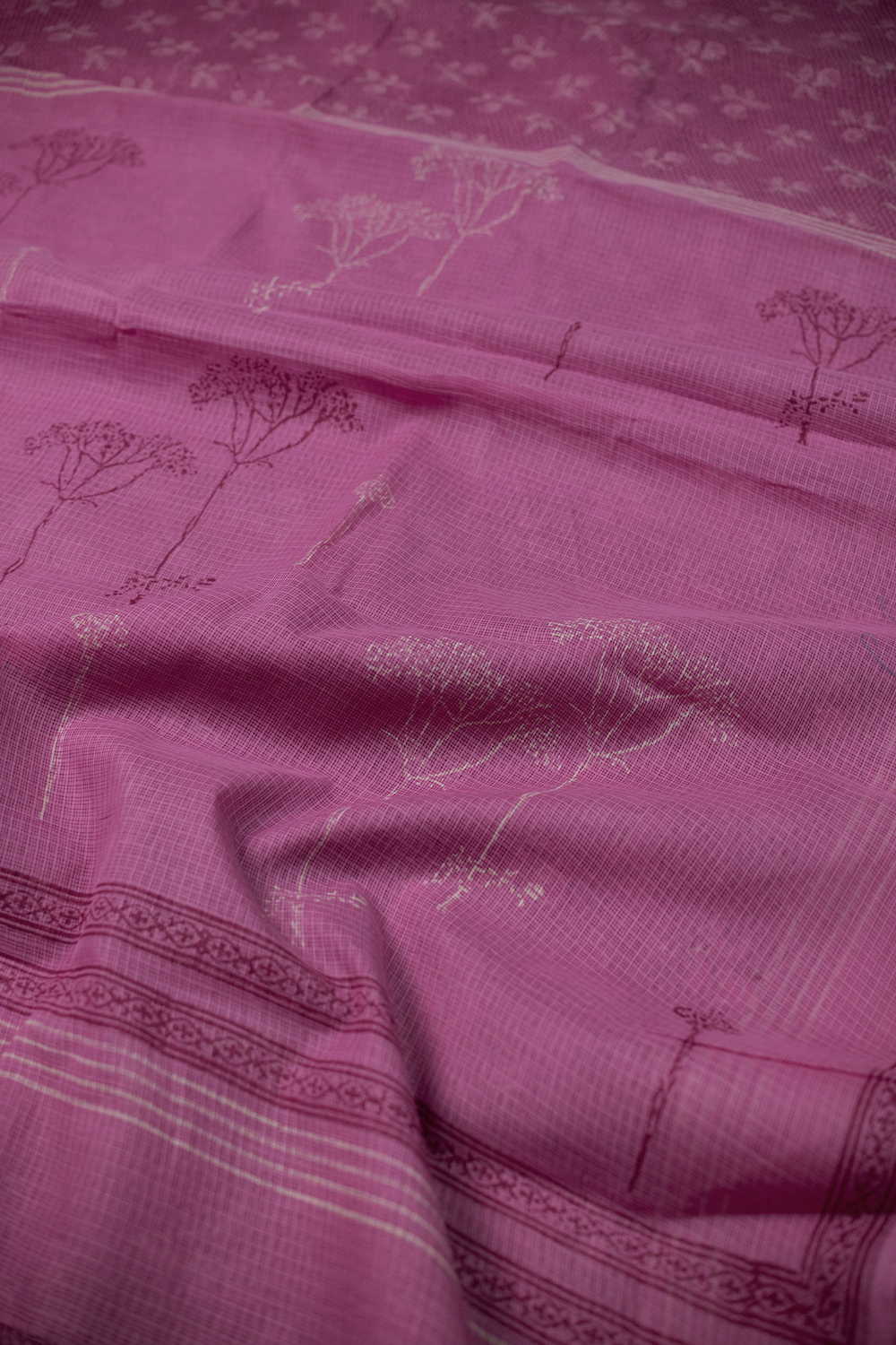 Block Printed Cotton Saree - Matkatus 