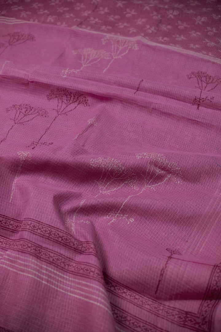 Block Printed Cotton Saree - Matkatus 