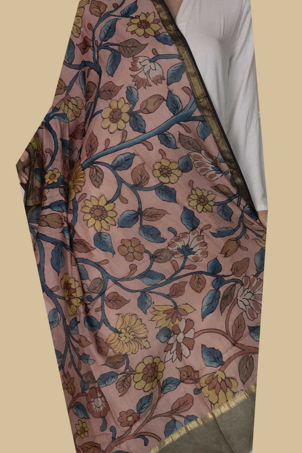 Hand Painted Dupatta - Matkatus 