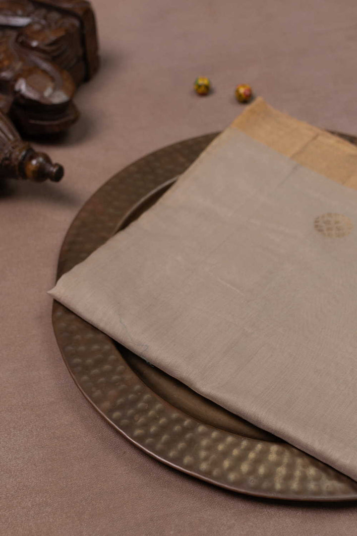 Zari Butta on Beige Chanderi Silk Cotton Dupatta
