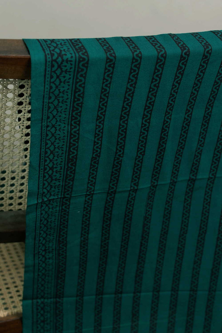 Pine Green Bagh Cotton Fabric - 0.9m