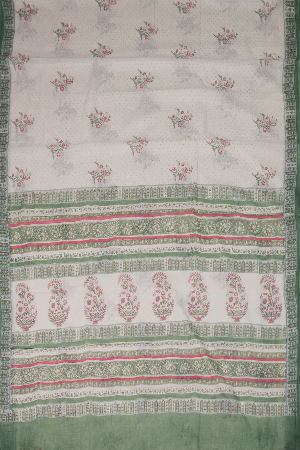 Block Printed Cotton Saree - Matkatus 