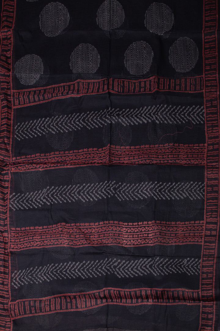 Block Printed Cotton Saree - Matkatus 