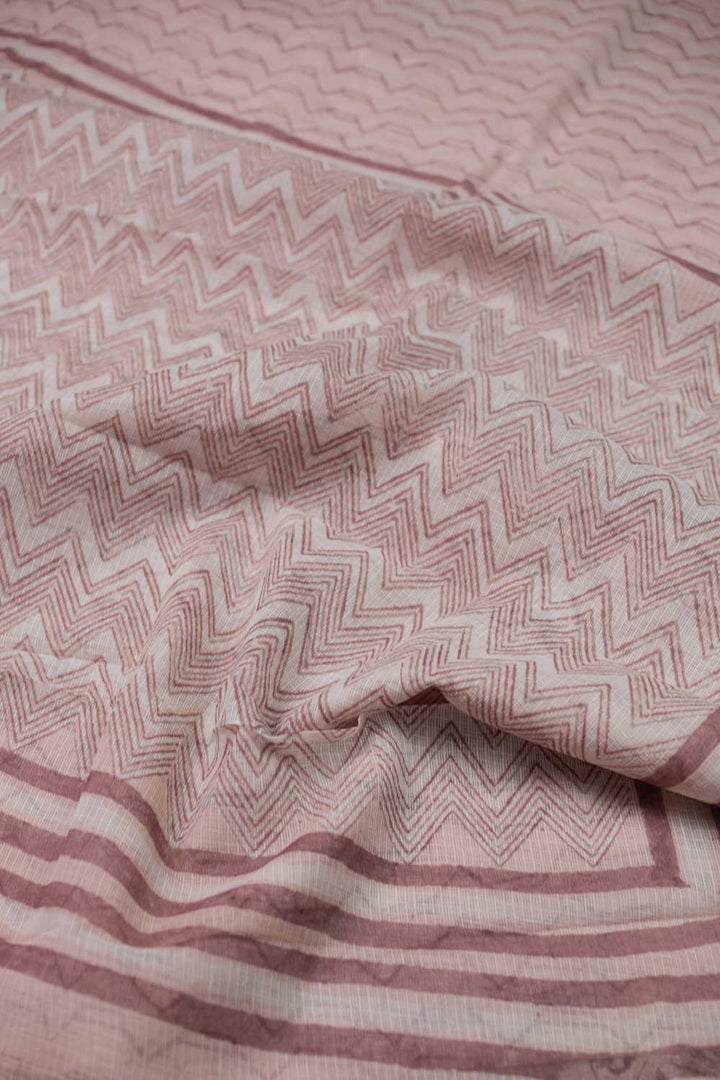 Block Printed Cotton Saree - Matkatus 