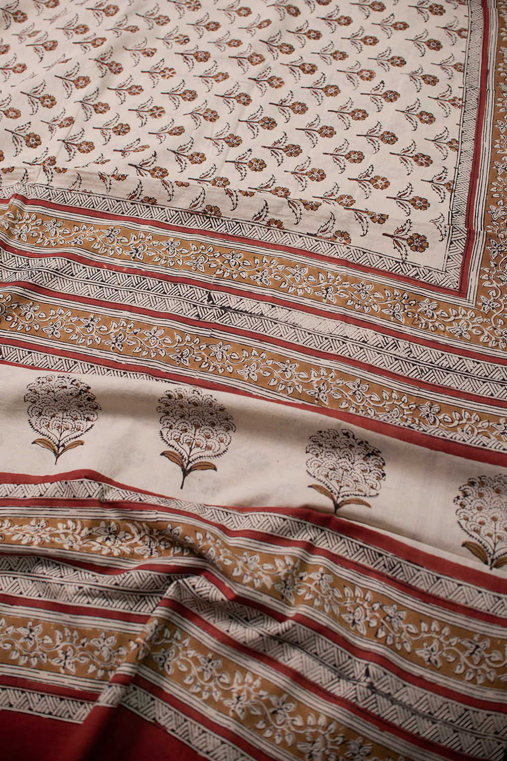 Block Printed Cotton Sarees - Matkatus 