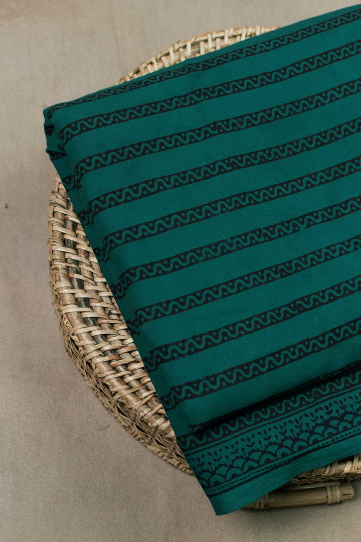 Pine Green Bagh Cotton Fabric - 0.7m