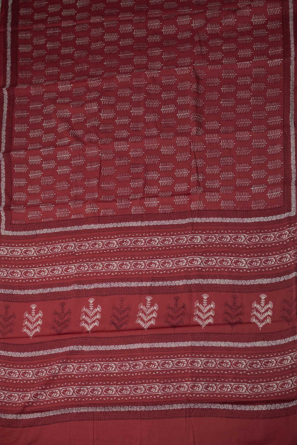 Block Printed Cotton Saree - Matkatus 