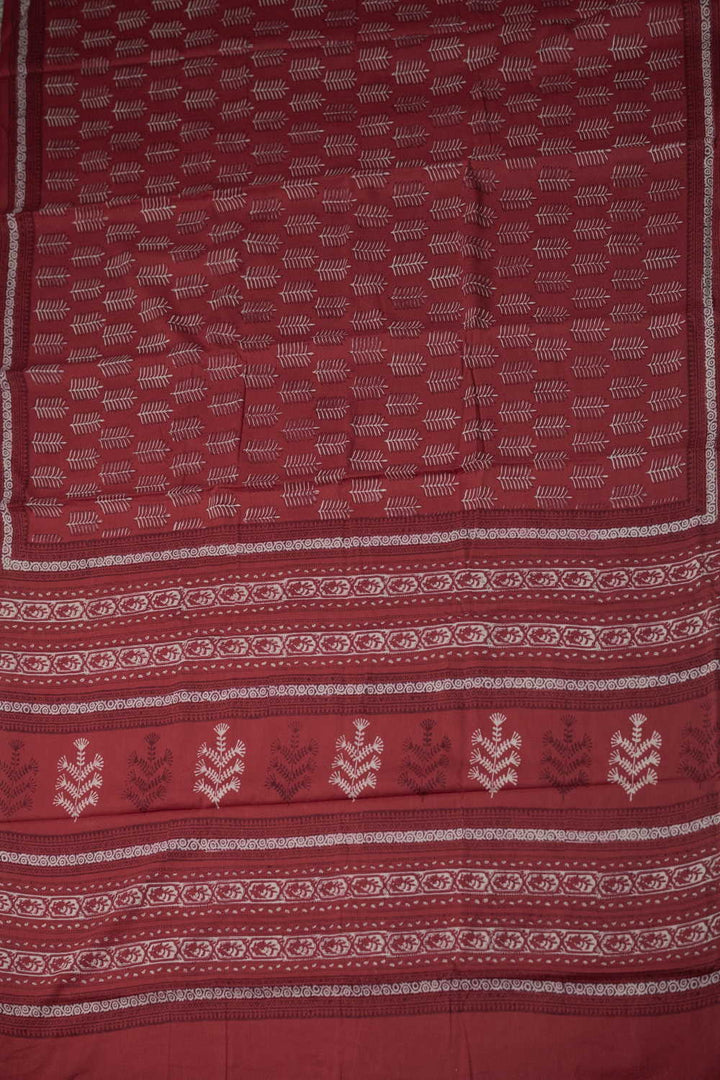 Block Printed Cotton Saree - Matkatus 