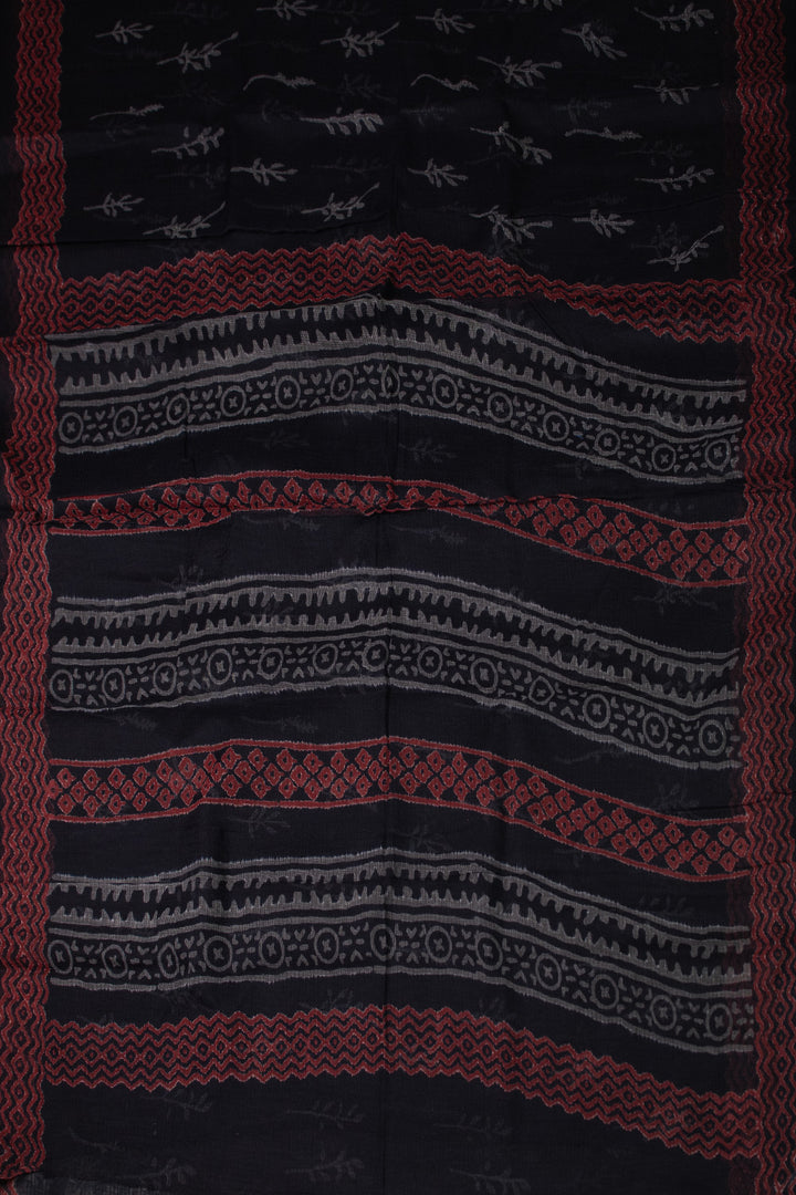 Block Printed Cotton Saree - Matkatus 