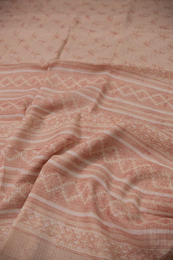 Block Printed Cotton Saree - Matkatus 