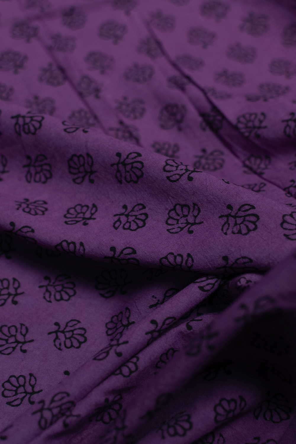 Velvet Purple Bagh Cotton Fabric- 0.5M