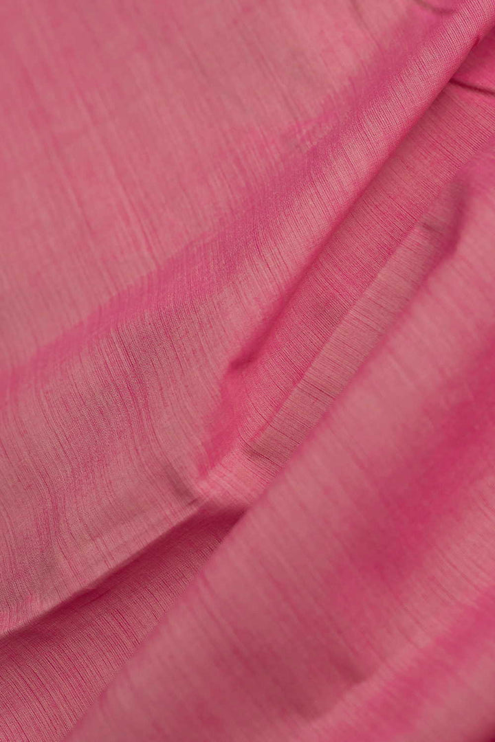 Shades of Pink Mangalagiri Border Cotton Fabric