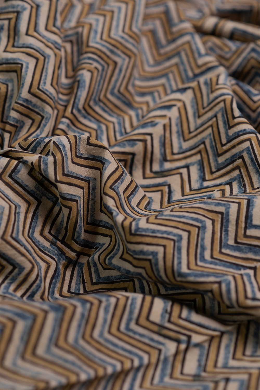 Block Printed Cotton Fabric - Matkatus 