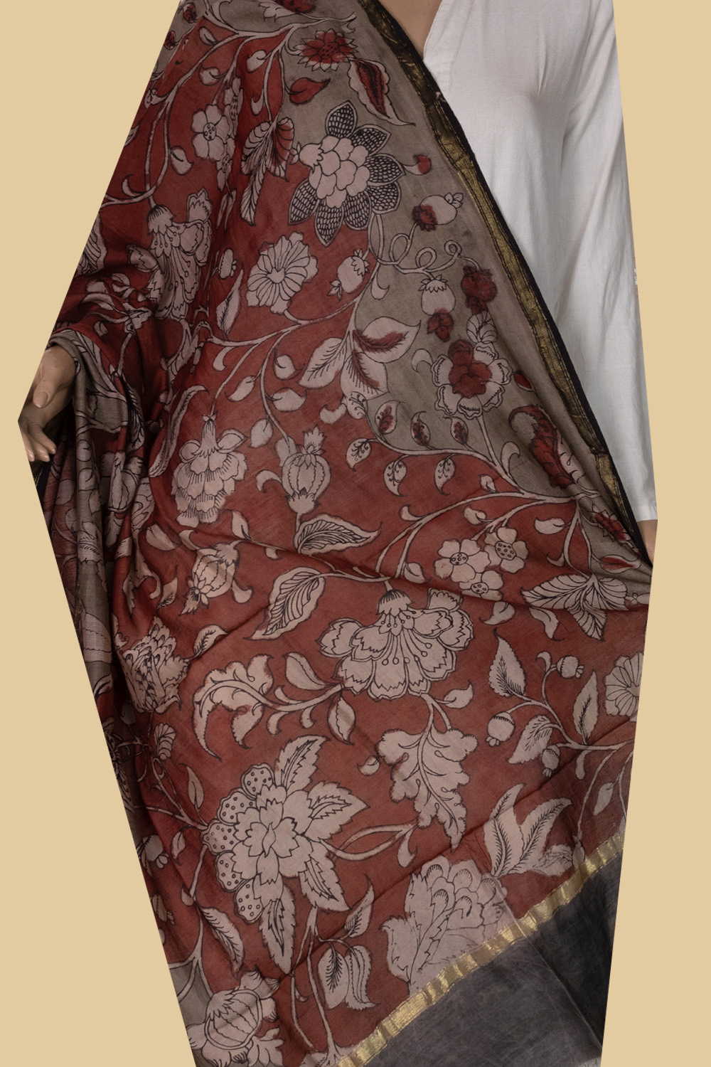 Hand Painted Dupatta - Matkatus 