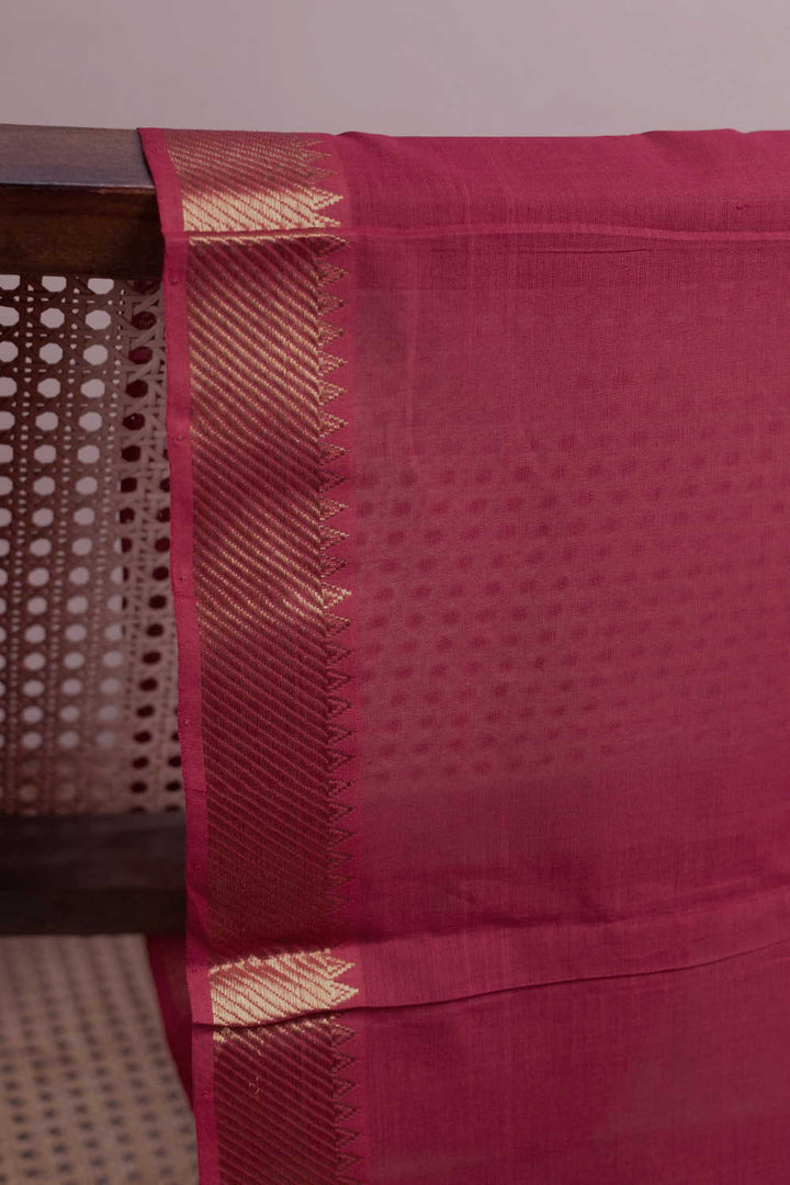 Deep Garnet Maroon Mangalagiri Cotton Fabric
