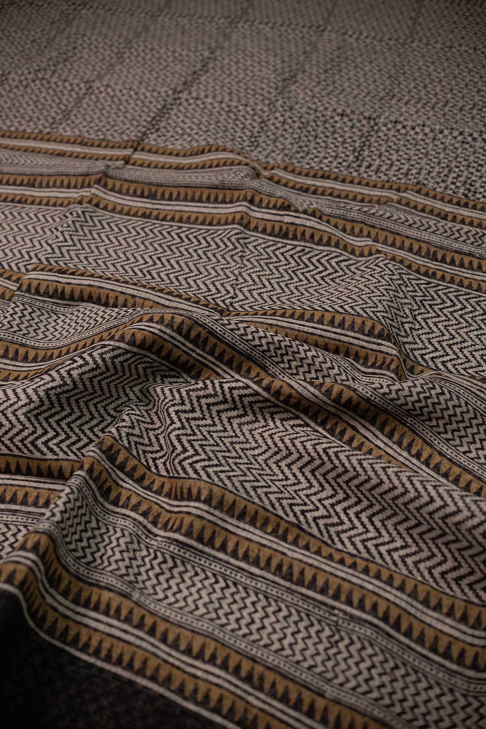 Block Printed Cotton Saree - Matkatus 