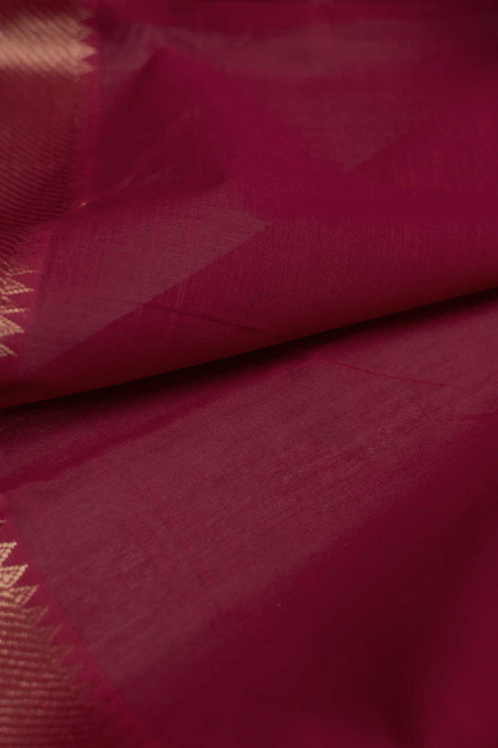 Deep Garnet Maroon Mangalagiri Cotton Fabric