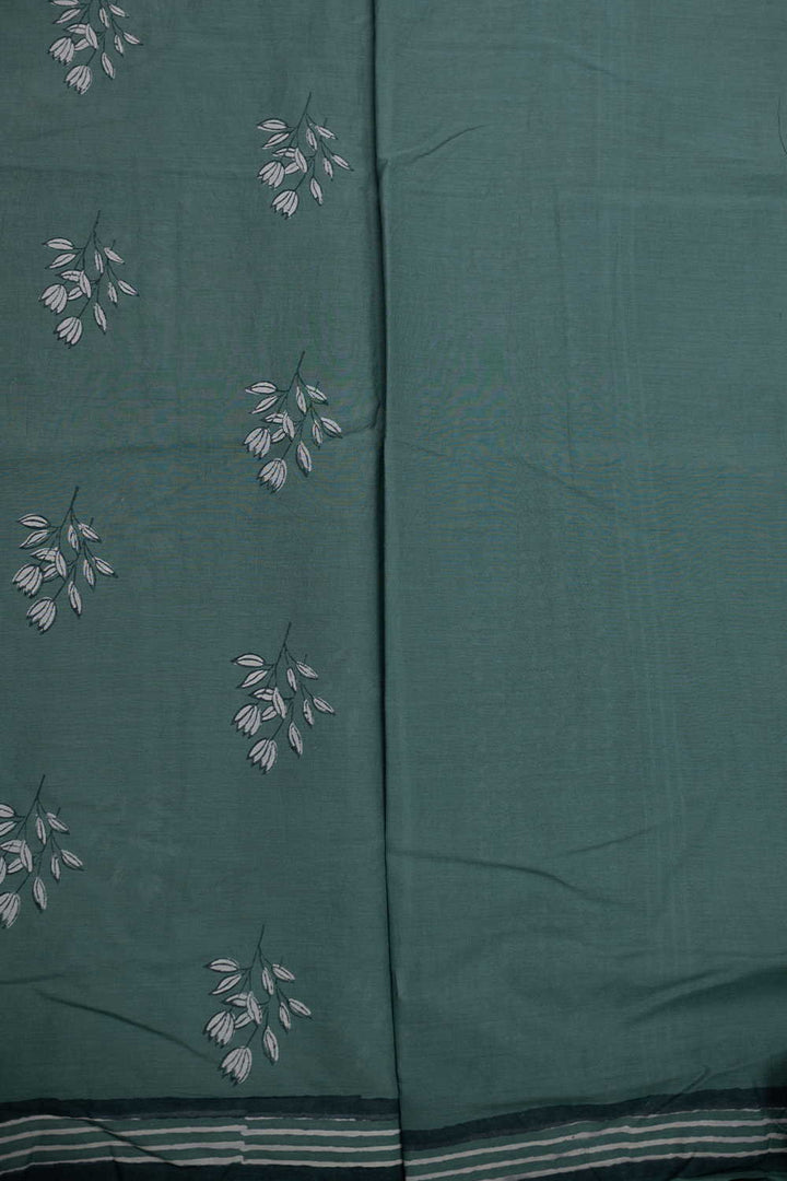 Block Printed Cotton Saree - Matkatus 