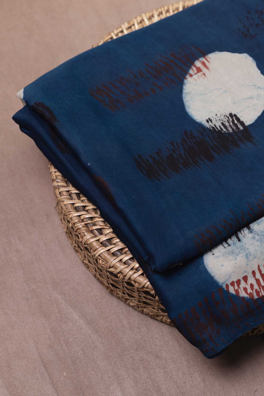 Block Printed Modal Silk Fabric - Matkatus 