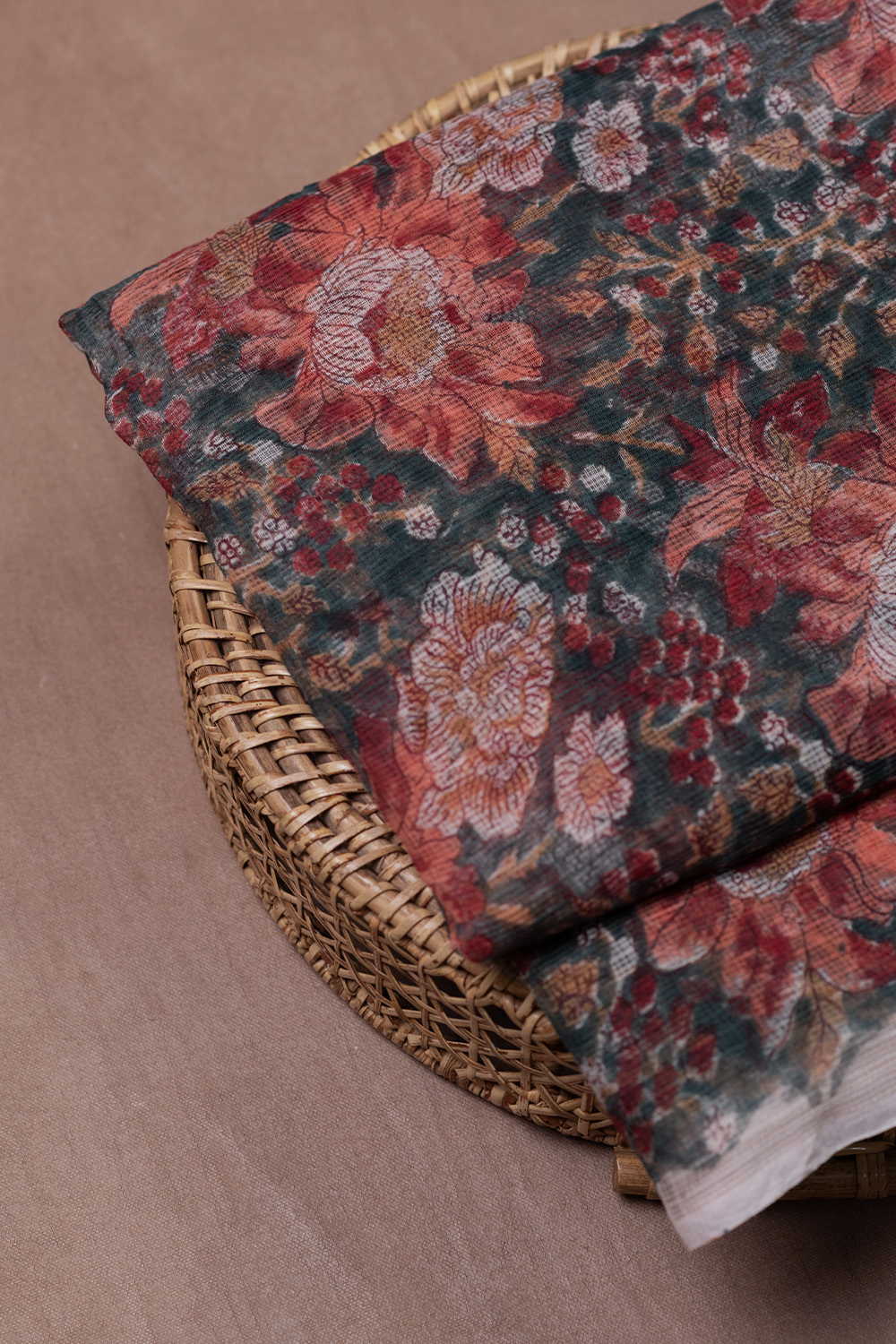 Block Printed Kota Fabric - Matkatus 