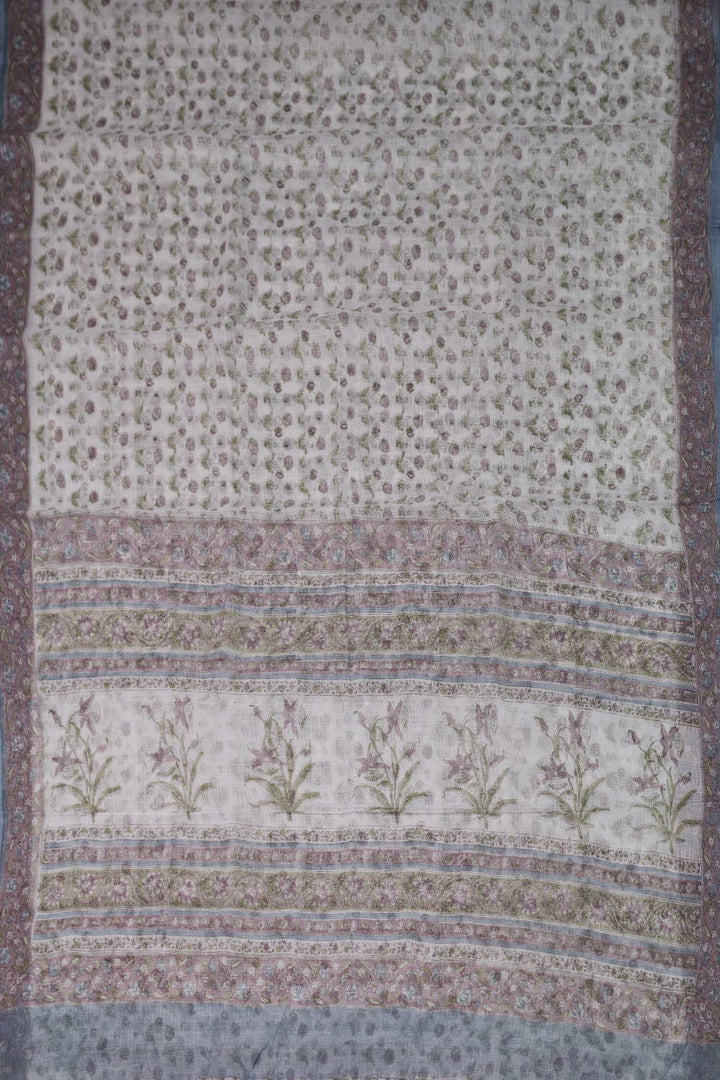 Block Printed Cotton Saree - Matkatus