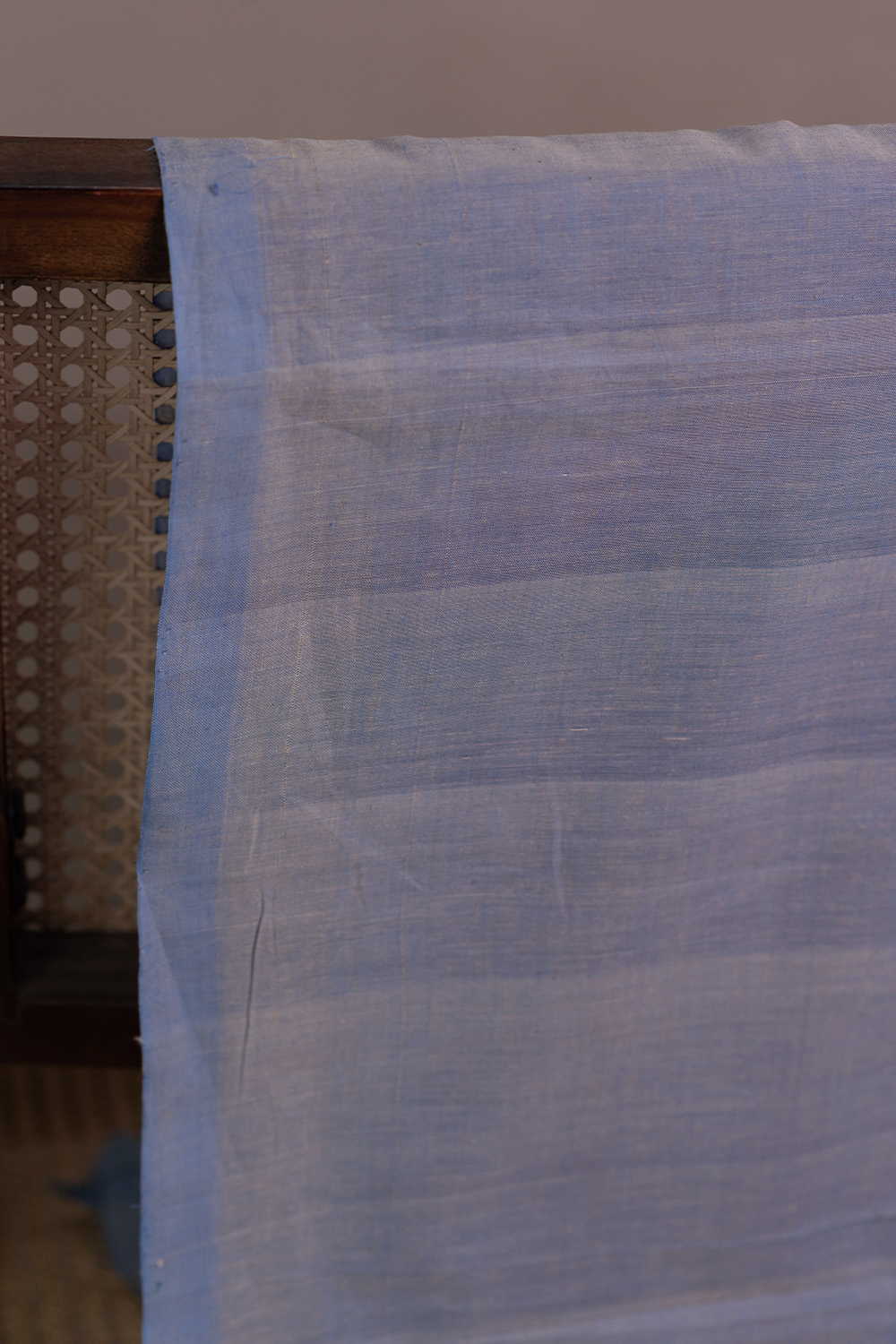 Baby Blue Mangalagiri Cotton Fabric
