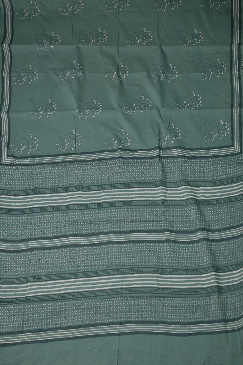 Block Printed Cotton Saree - Matkatus 