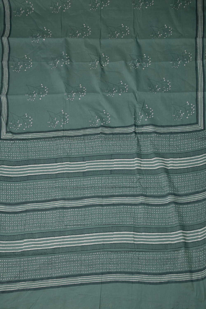 Block Printed Cotton Saree - Matkatus 