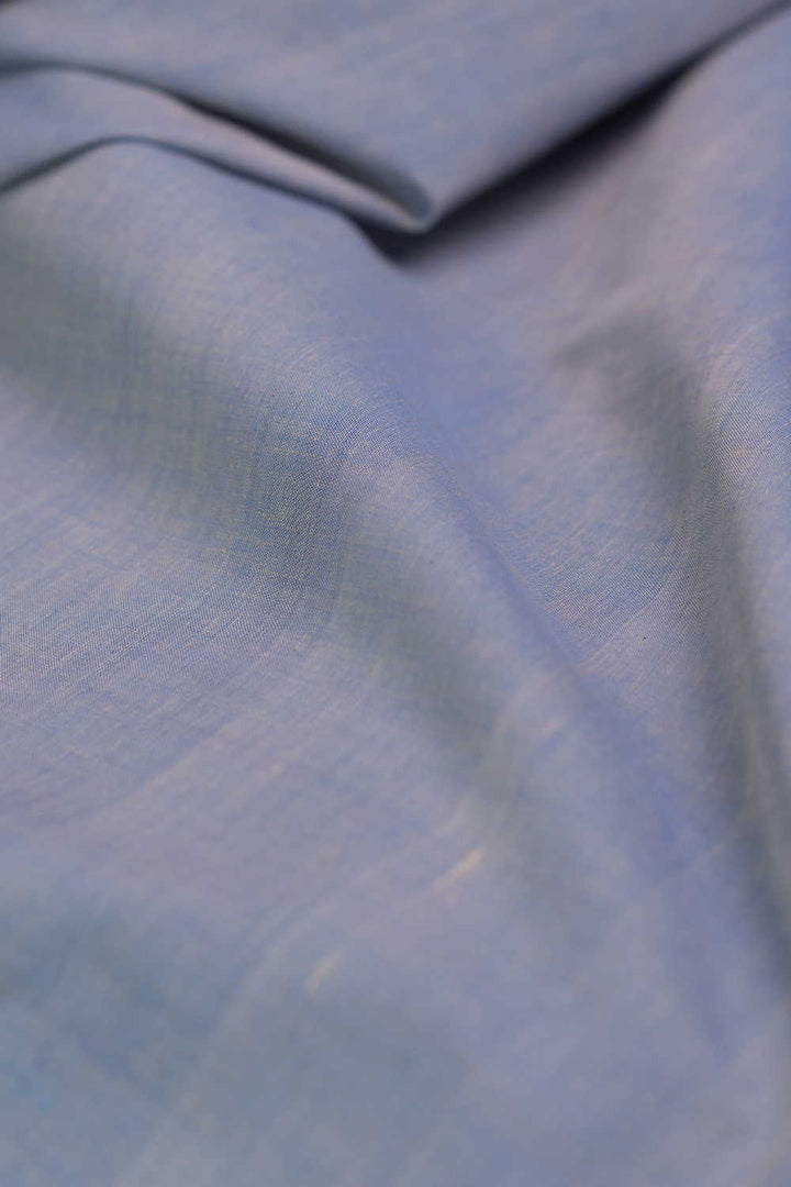 Baby Blue Mangalagiri Cotton Fabric