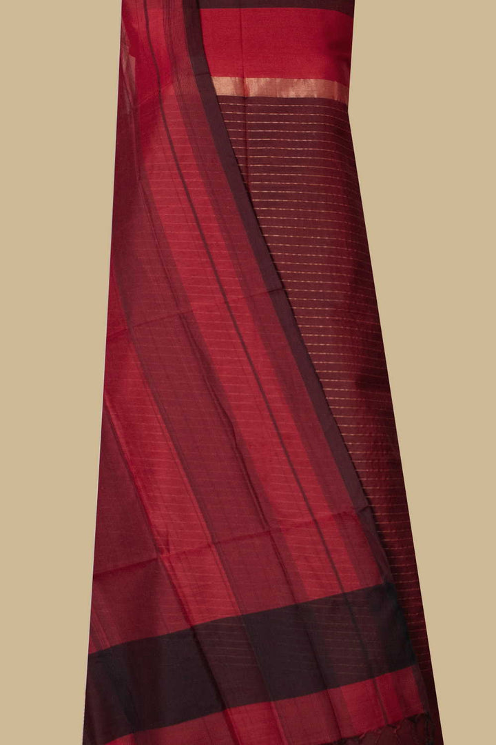 Maheshwari Silk Cotton Top & Dupatta - Matkatus 
