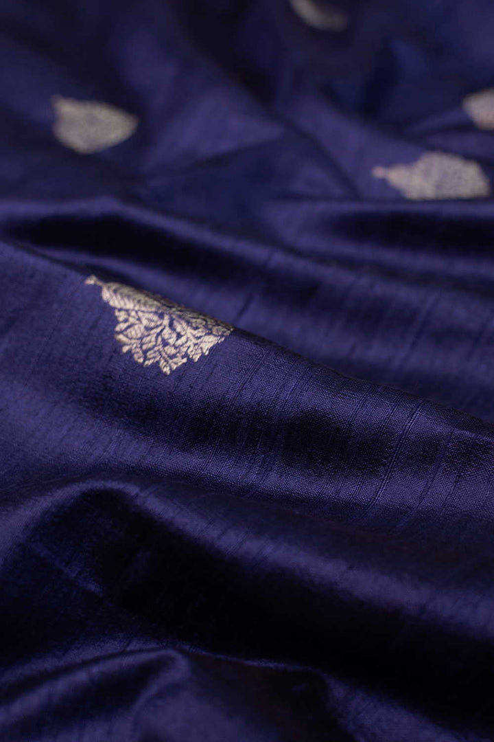Velvet Purple Banarasi Silk Fabric - 0.95m
