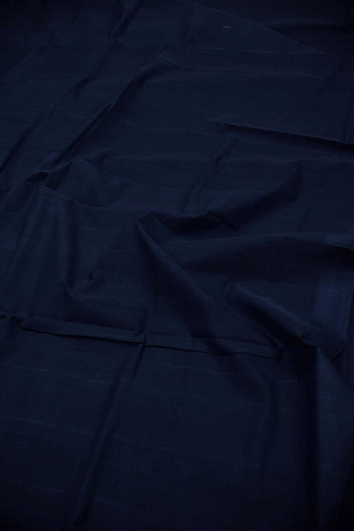 Blue Mangalagiri Cotton saree with Ajrak Blouse