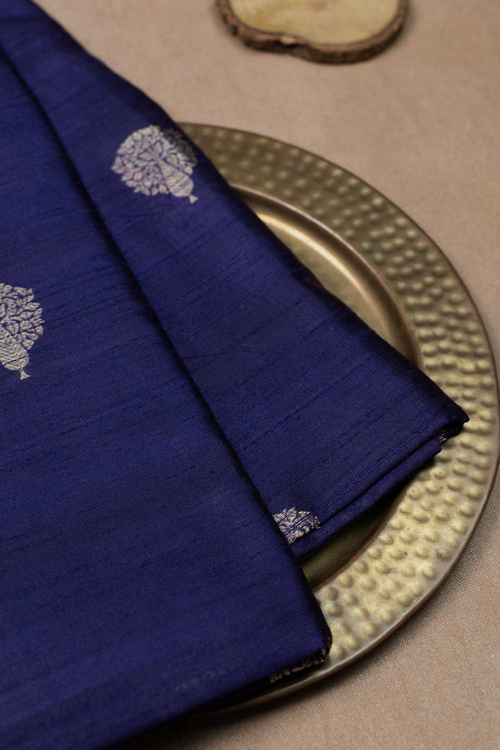 Velvet Purple Banarasi Silk Fabric - 0.95m
