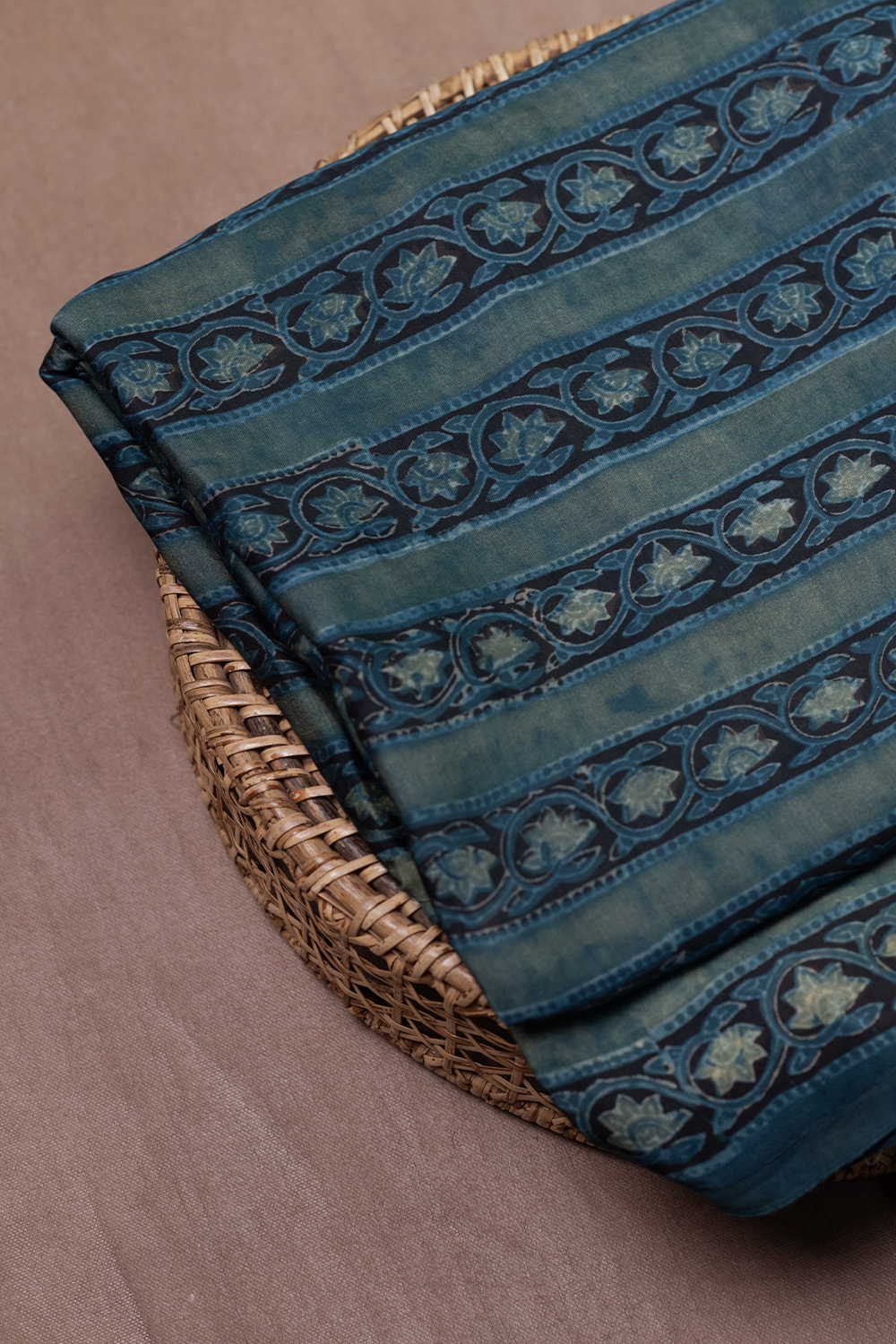 Block Printed Modal Silk Fabric - Matkatus 