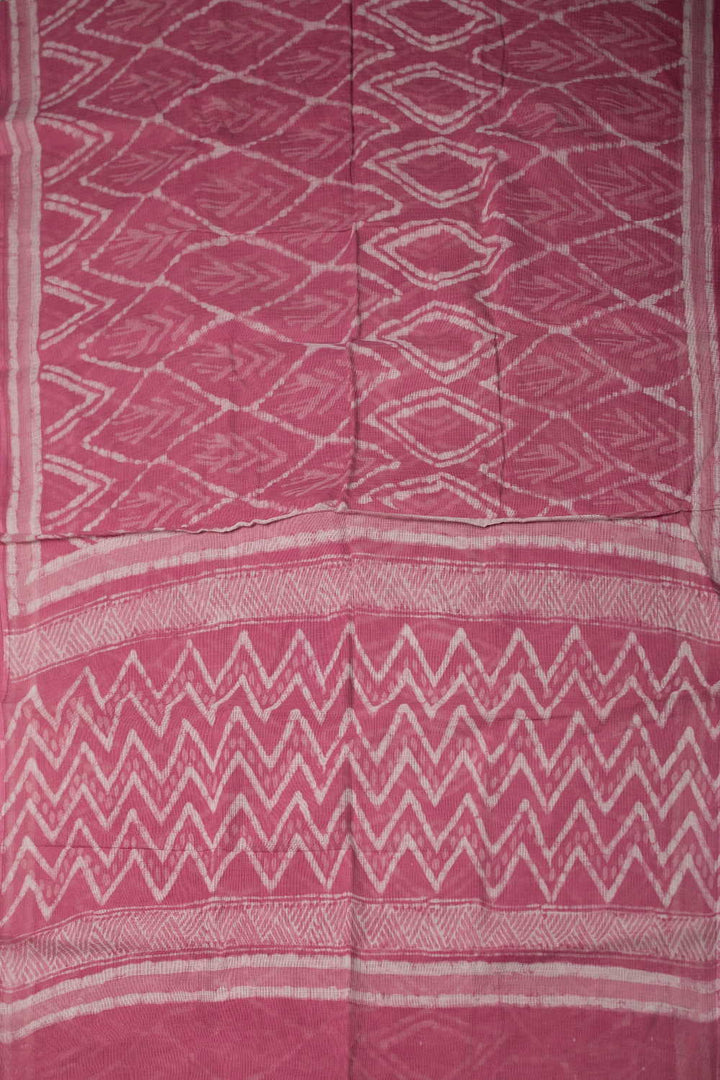 Block Printed Cotton Saree - Matkatus 