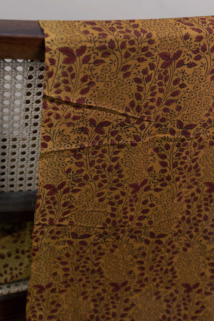 Yellow Garden Bagh Cotton Fabric