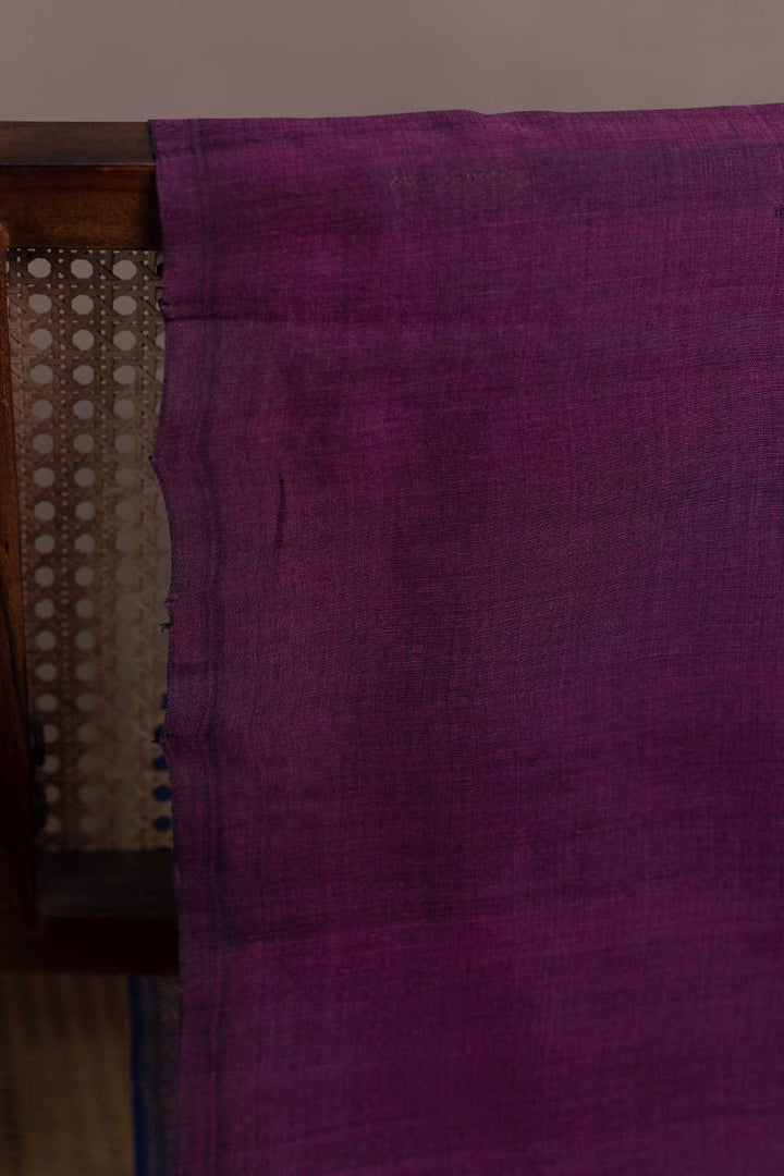 Darker Purple Mangalagiri Cotton Fabric - 1.8m
