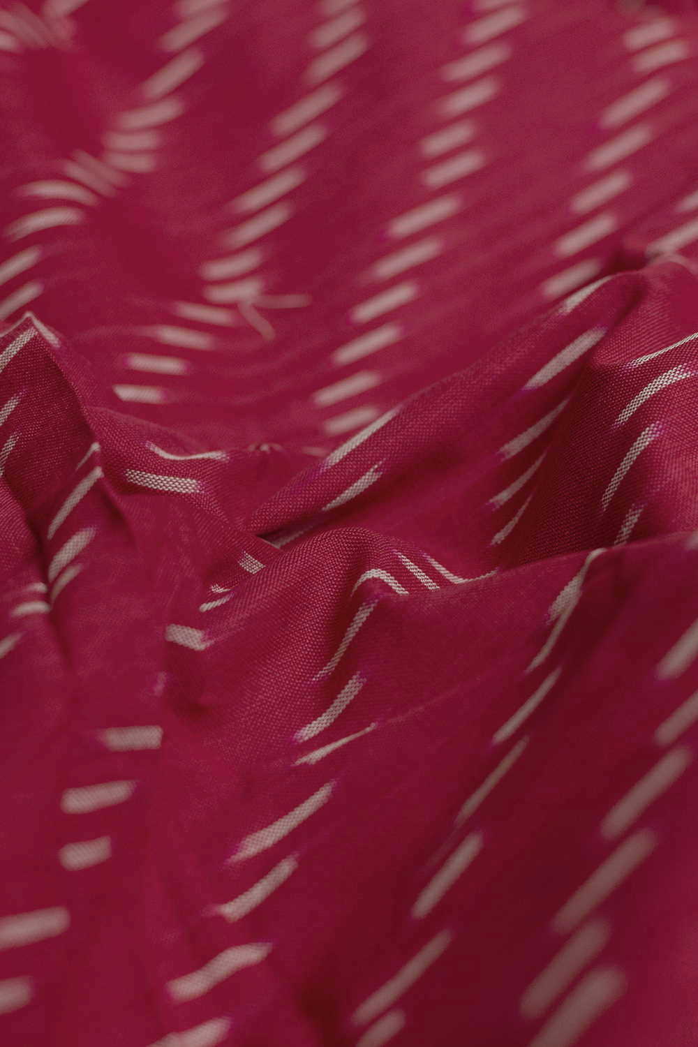 Candy Red Ikat Cotton Fabric - 1.25m