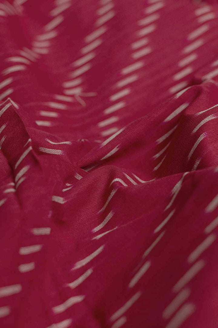 Candy Red Ikat Cotton Fabric - 1.25m