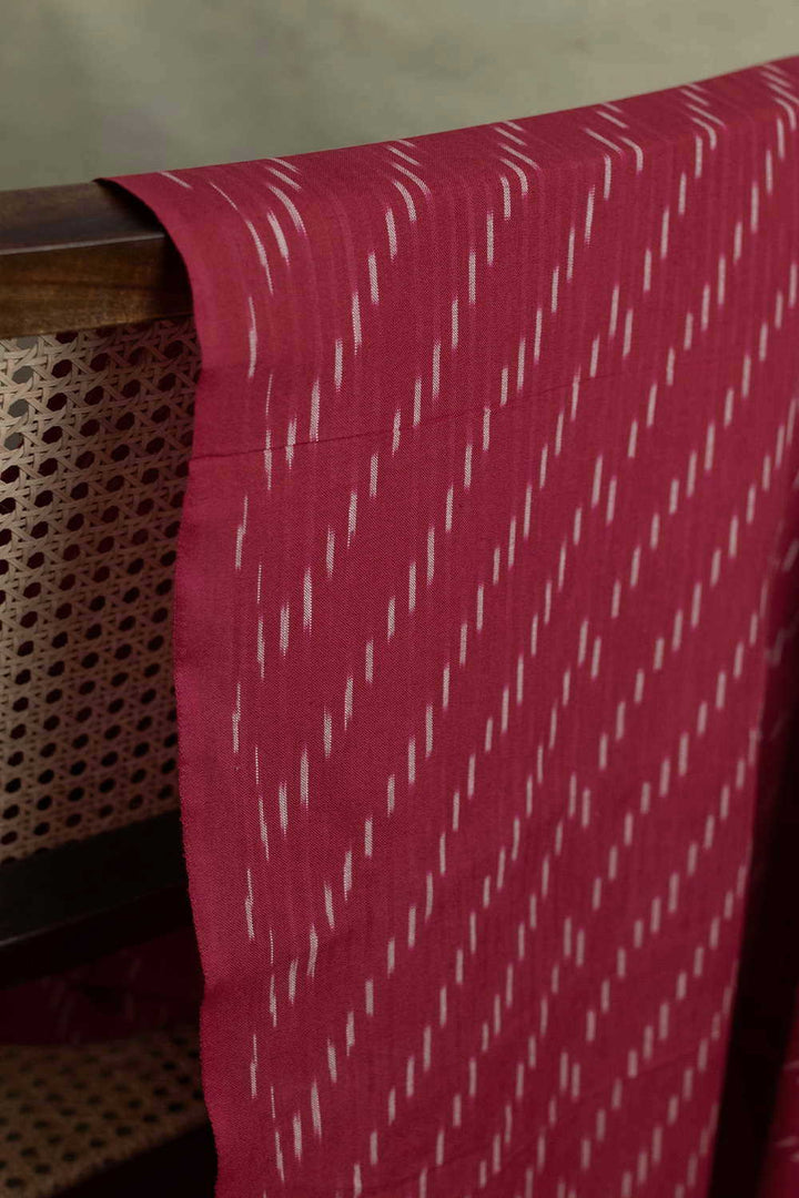 Candy Red Ikat Cotton Fabric - 1.25m