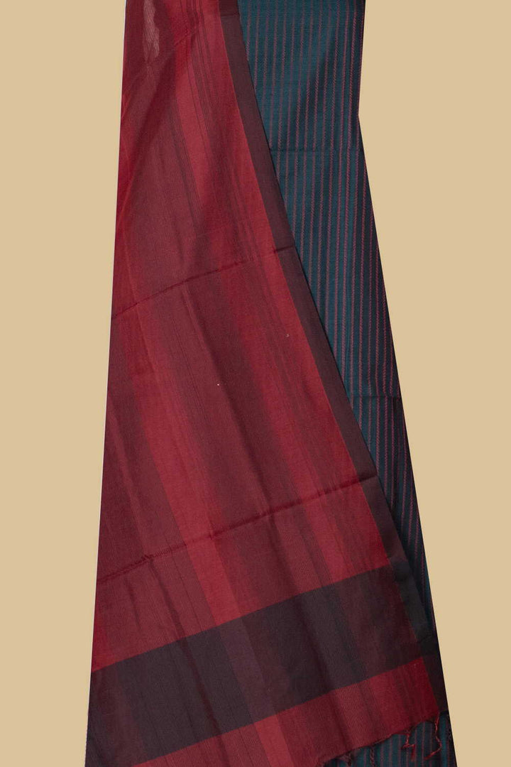 Maheshwari Silk Cotton Top & Dupatta - Matkatus 