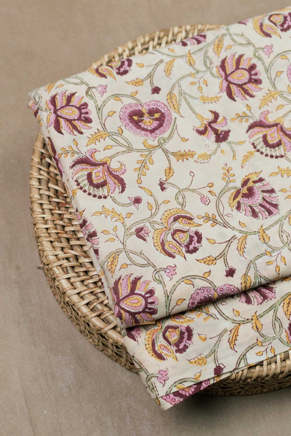 Cluster Floral Sanganeri Cotton Fabric - 1.3m